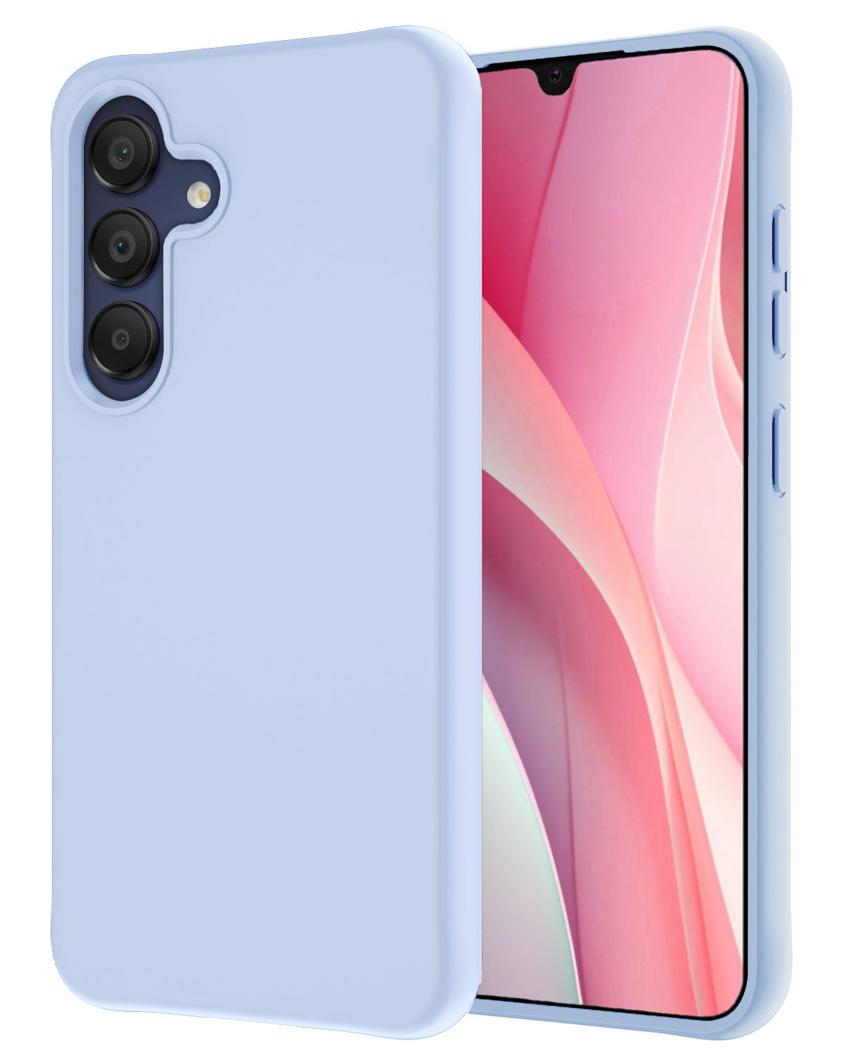 NoXx Hoes Geschikt voor Samsung A15 Hoesje Cover Siliconen Back Case Hoes - Lichtblauw