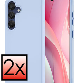 NoXx NoXx Samsung Galaxy A15 Hoesje Siliconen - Lichtblauw - 2 PACK