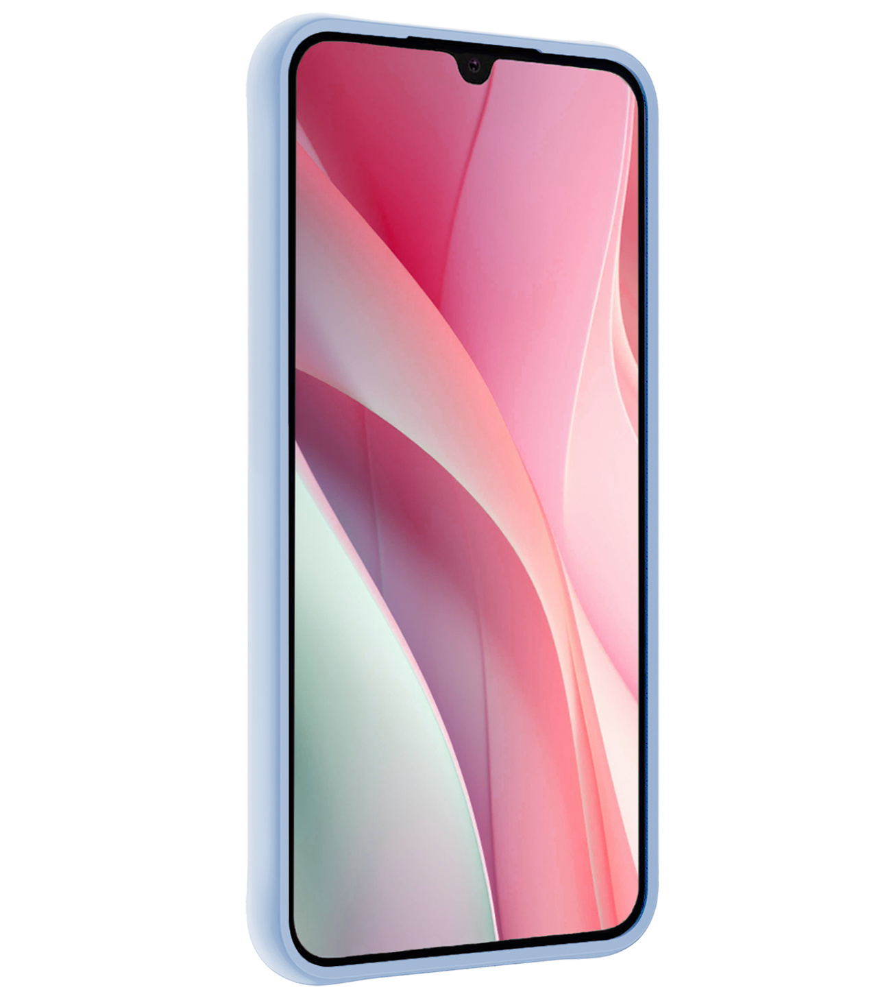 NoXx Hoes Geschikt voor Samsung A15 Hoesje Cover Siliconen Back Case Hoes - Lichtblauw - 2x