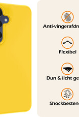 Nomfy Hoesje Geschikt voor Samsung A15 Hoesje Siliconen Cover Case - Hoes Geschikt voor Samsung Galaxy A15 Hoes Back Case - Geel