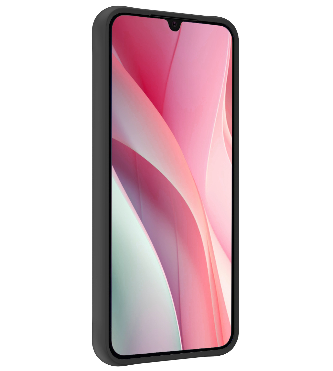 NoXx Hoes Geschikt voor Samsung A15 Hoesje Cover Siliconen Back Case Hoes Met Screenprotector - Zwart