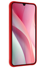 NoXx Hoes Geschikt voor Samsung A15 Hoesje Cover Siliconen Back Case Hoes Met Screenprotector - Rood