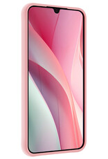 NoXx Hoes Geschikt voor Samsung A15 Hoesje Cover Siliconen Back Case Hoes Met Screenprotector - Lichtroze