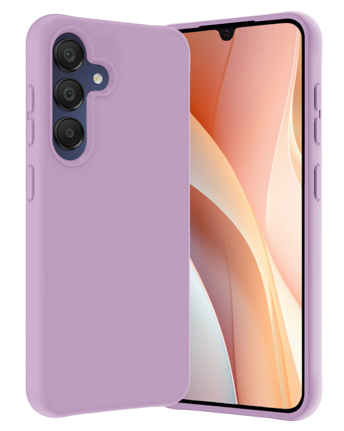 Nomfy Hoesje Geschikt voor Samsung A15 Hoesje Siliconen Cover Case - Hoes Geschikt voor Samsung Galaxy A15 Hoes Back Case - Lila