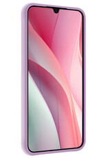 NoXx Hoes Geschikt voor Samsung A15 Hoesje Cover Siliconen Back Case Hoes Met Screenprotector - Lila