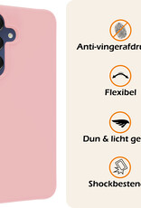 Nomfy Hoesje Geschikt voor Samsung A15 Hoesje Siliconen Cover Case - Hoes Geschikt voor Samsung Galaxy A15 Hoes Back Case - Lichtroze