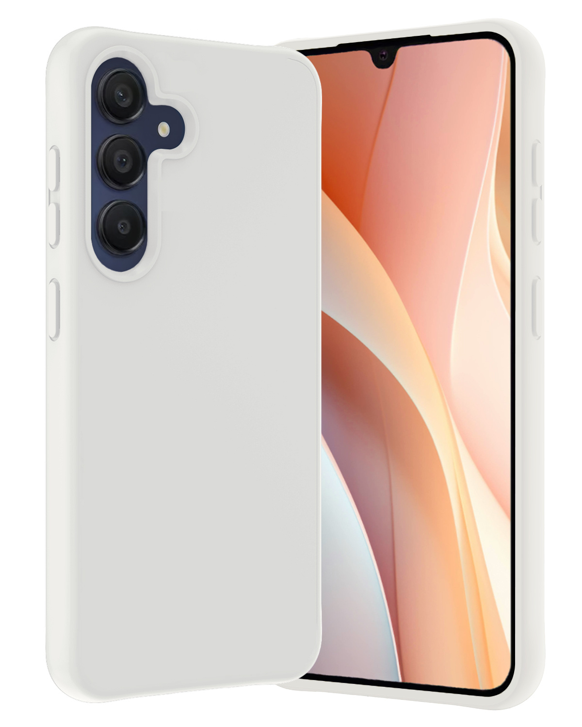 Nomfy Hoesje Geschikt voor Samsung A15 Hoesje Siliconen Cover Case - Hoes Geschikt voor Samsung Galaxy A15 Hoes Back Case - Wit