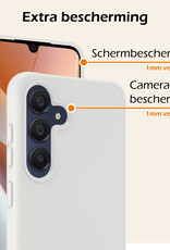 Nomfy Hoesje Geschikt voor Samsung A15 Hoesje Siliconen Cover Case - Hoes Geschikt voor Samsung Galaxy A15 Hoes Back Case - Wit