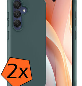 Nomfy Nomfy Samsung Galaxy A15 Hoesje Siliconen - Donkergroen - 2 PACK