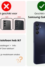 Nomfy Hoesje Geschikt voor Samsung A15 Hoesje Siliconen Cover Case - Hoes Geschikt voor Samsung Galaxy A15 Hoes Back Case - 2-PACK - Donkergroen