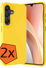 Nomfy Hoesje Geschikt voor Samsung A15 Hoesje Siliconen Cover Case - Hoes Geschikt voor Samsung Galaxy A15 Hoes Back Case - 2-PACK - Geel