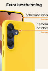 Nomfy Hoesje Geschikt voor Samsung A15 Hoesje Siliconen Cover Case - Hoes Geschikt voor Samsung Galaxy A15 Hoes Back Case - 2-PACK - Geel