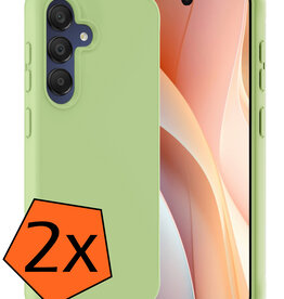 Nomfy Nomfy Samsung Galaxy A15 Hoesje Siliconen - Groen - 2 PACK