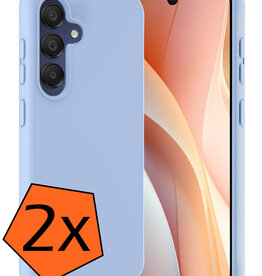 Nomfy Nomfy Samsung Galaxy A15 Hoesje Siliconen - Lichtblauw - 2 PACK