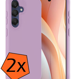 Nomfy Nomfy Samsung Galaxy A15 Hoesje Siliconen - Lila - 2 PACK