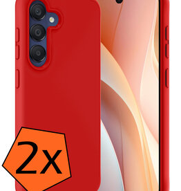 Nomfy Nomfy Samsung Galaxy A15 Hoesje Siliconen - Rood - 2 PACK