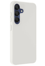 NoXx Hoes Geschikt voor Samsung A15 Hoesje Cover Siliconen Back Case Hoes Met 2x Screenprotector - Wit