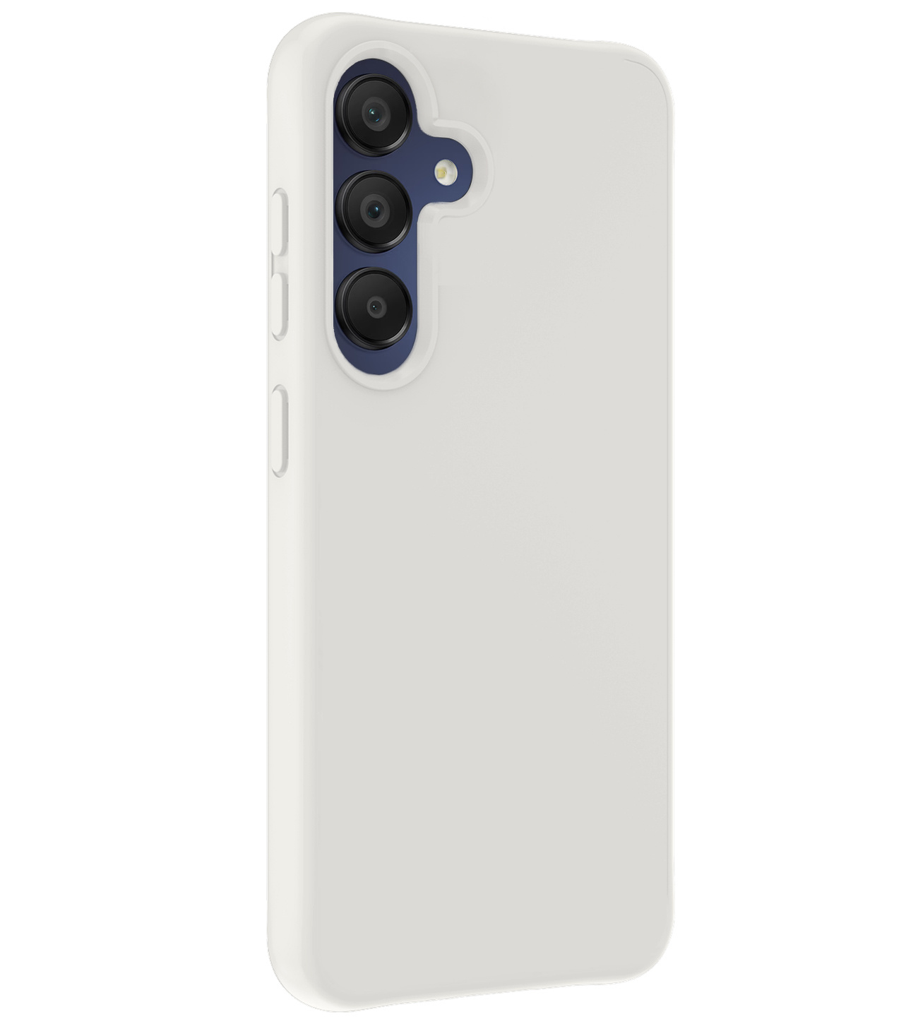 NoXx Hoes Geschikt voor Samsung A15 Hoesje Cover Siliconen Back Case Hoes Met 2x Screenprotector - Wit