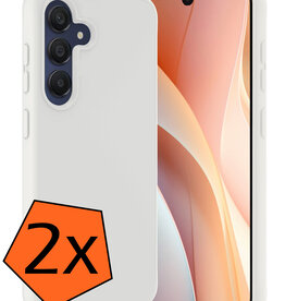 Nomfy Nomfy Samsung Galaxy A15 Hoesje Siliconen - Wit - 2 PACK