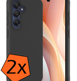 Nomfy Nomfy Samsung Galaxy A15 Hoesje Siliconen - Zwart - 2 PACK