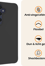 Nomfy Hoesje Geschikt voor Samsung A15 Hoesje Siliconen Cover Case - Hoes Geschikt voor Samsung Galaxy A15 Hoes Back Case - 2-PACK - Zwart