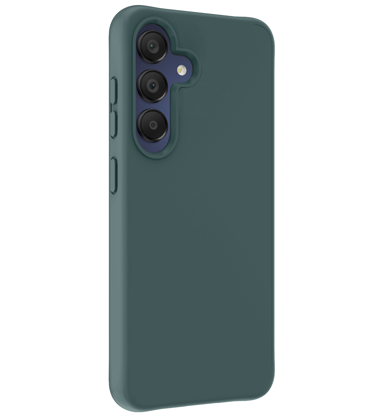 NoXx Hoes Geschikt voor Samsung A15 Hoesje Cover Siliconen Back Case Hoes Met 2x Screenprotector - Donkergroen