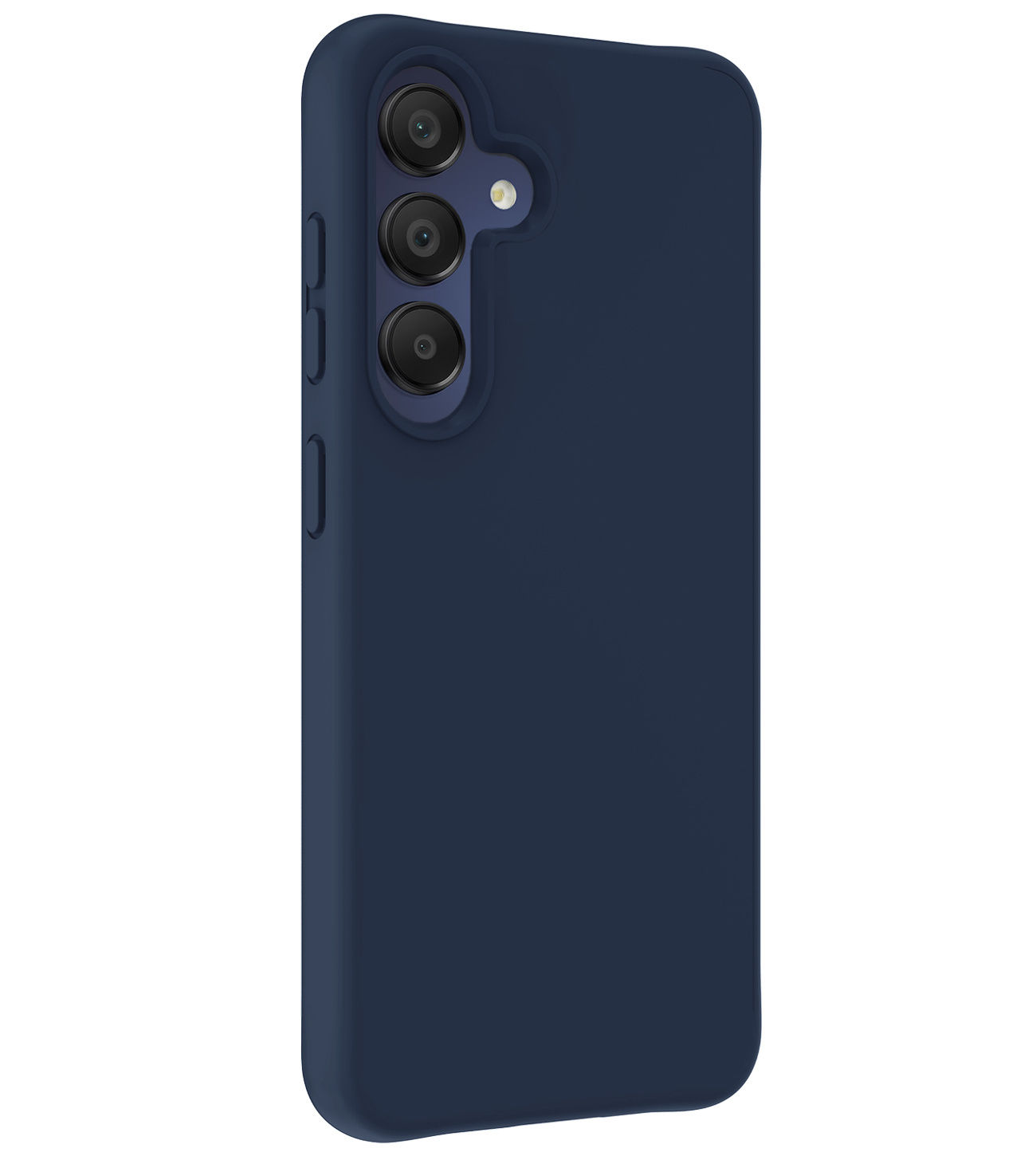 NoXx Hoes Geschikt voor Samsung A15 Hoesje Cover Siliconen Back Case Hoes Met 2x Screenprotector - Donkerblauw