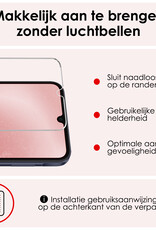 NoXx Hoes Geschikt voor Samsung A15 Hoesje Cover Siliconen Back Case Hoes Met 2x Screenprotector - Wit