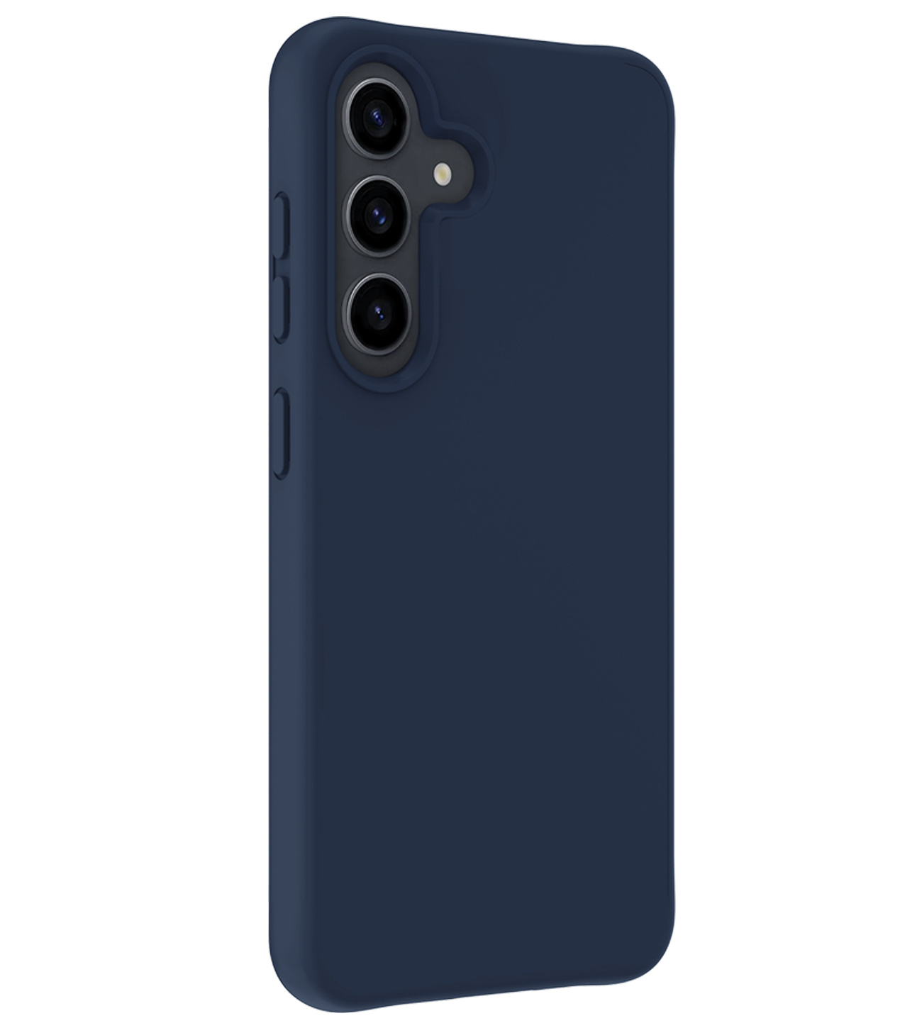 BASEY. Hoes Geschikt voor Samsung S23 FE Hoesje Siliconen Back Cover Case - Hoesje Geschikt voor Samsung Galaxy S23 FE Hoes Cover Hoesje - Donkerblauw