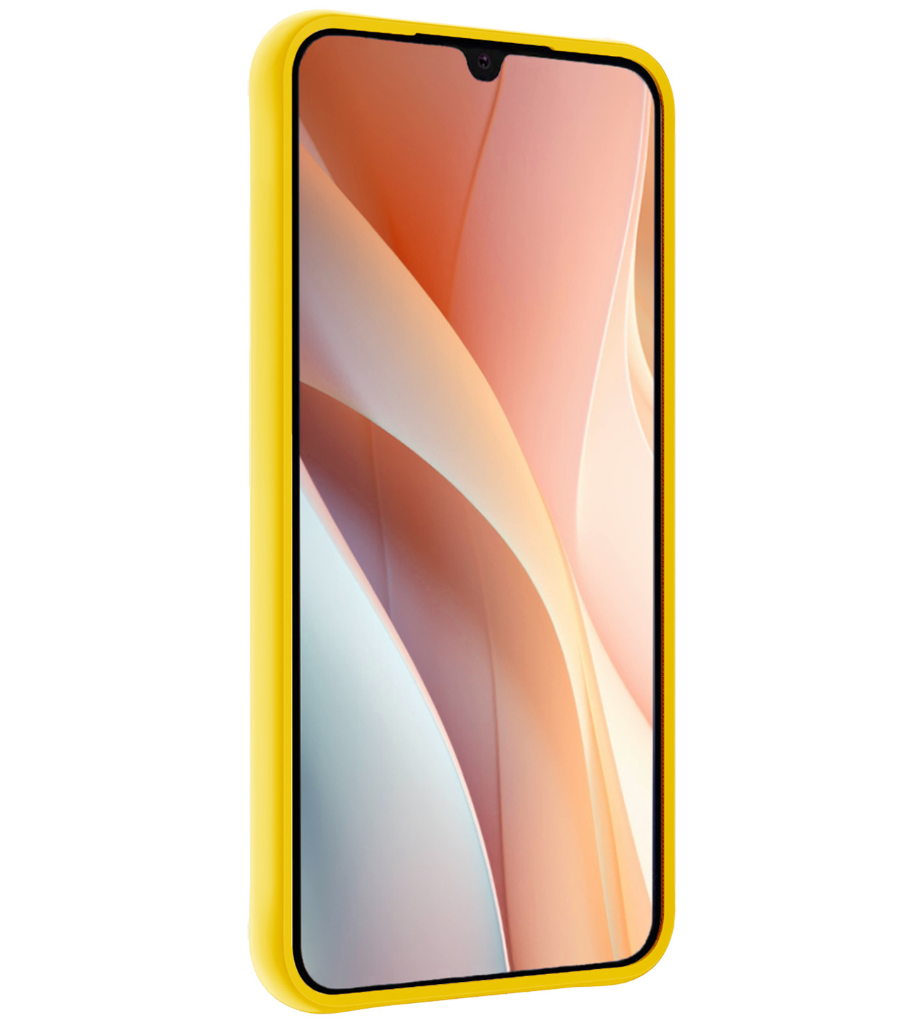 Nomfy Hoesje Geschikt voor Samsung A15 Hoesje Siliconen Cover Case Met Screenprotector - Hoes Geschikt voor Samsung Galaxy A15 Hoes Back Case - Geel