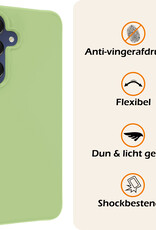 Nomfy Hoesje Geschikt voor Samsung A15 Hoesje Siliconen Cover Case Met Screenprotector - Hoes Geschikt voor Samsung Galaxy A15 Hoes Back Case - Groen