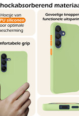 Nomfy Hoesje Geschikt voor Samsung A15 Hoesje Siliconen Cover Case Met Screenprotector - Hoes Geschikt voor Samsung Galaxy A15 Hoes Back Case - Groen