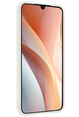 Nomfy Hoesje Geschikt voor Samsung A15 Hoesje Siliconen Cover Case Met Screenprotector - Hoes Geschikt voor Samsung Galaxy A15 Hoes Back Case - Wit