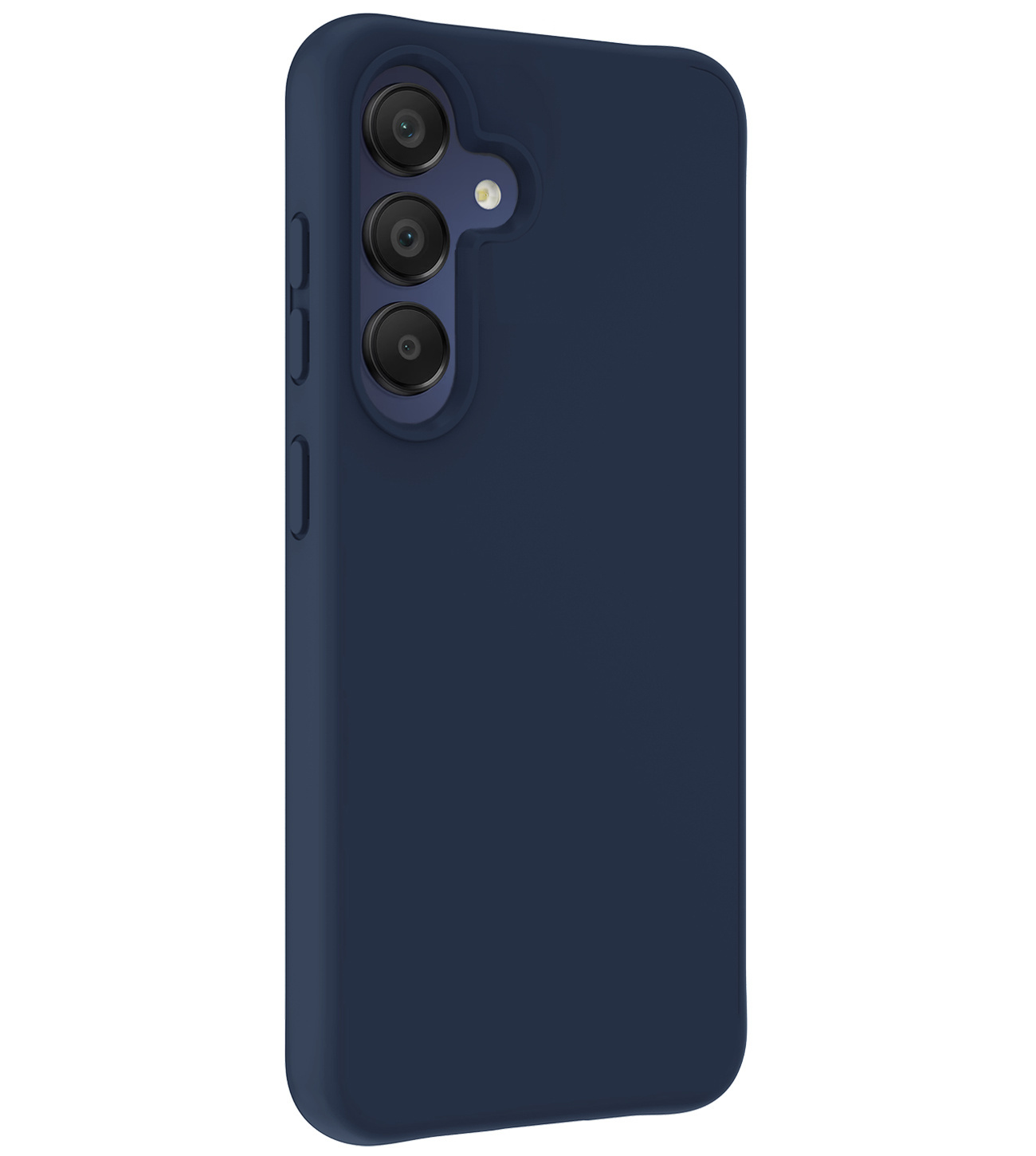 Nomfy Hoesje Geschikt voor Samsung A15 Hoesje Siliconen Cover Case Met 2x Screenprotector - Hoes Geschikt voor Samsung Galaxy A15 Hoes Back Case - Donkerblauw