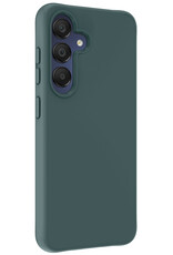 Nomfy Hoesje Geschikt voor Samsung A15 Hoesje Siliconen Cover Case Met 2x Screenprotector - Hoes Geschikt voor Samsung Galaxy A15 Hoes Back Case - Donkergroen