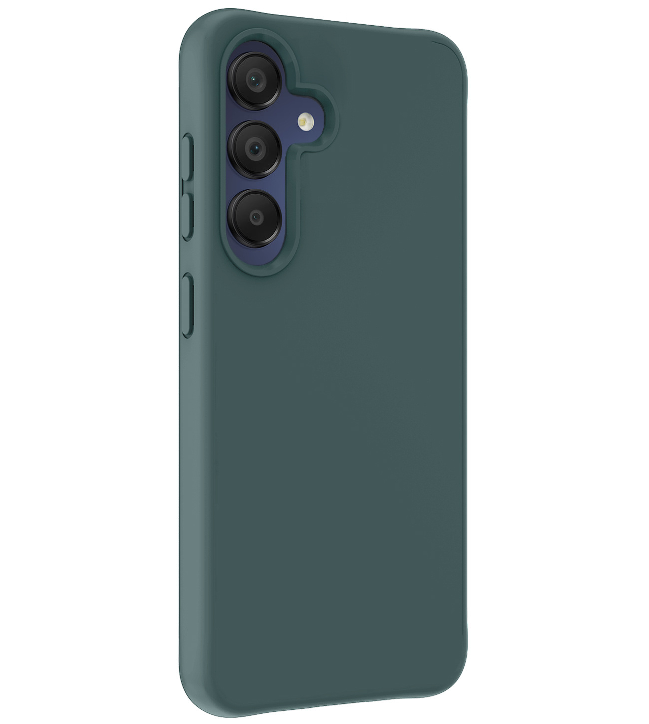 Nomfy Hoesje Geschikt voor Samsung A15 Hoesje Siliconen Cover Case Met 2x Screenprotector - Hoes Geschikt voor Samsung Galaxy A15 Hoes Back Case - Donkergroen
