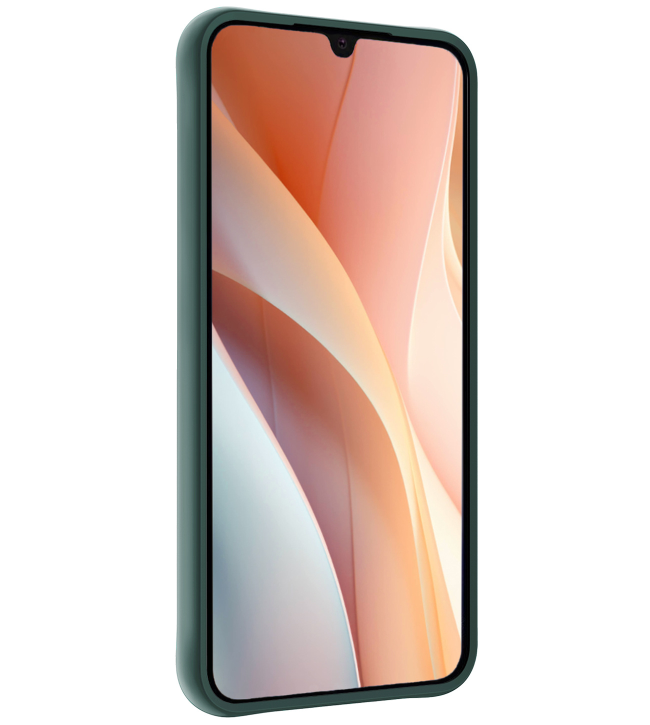 Nomfy Hoesje Geschikt voor Samsung A15 Hoesje Siliconen Cover Case Met 2x Screenprotector - Hoes Geschikt voor Samsung Galaxy A15 Hoes Back Case - Donkergroen
