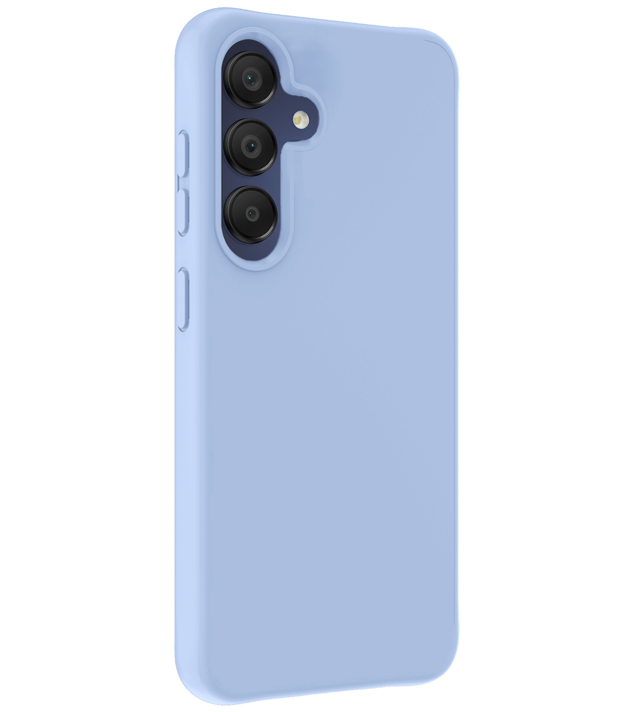 Nomfy Hoesje Geschikt voor Samsung A15 Hoesje Siliconen Cover Case Met 2x Screenprotector - Hoes Geschikt voor Samsung Galaxy A15 Hoes Back Case - Lichtblauw