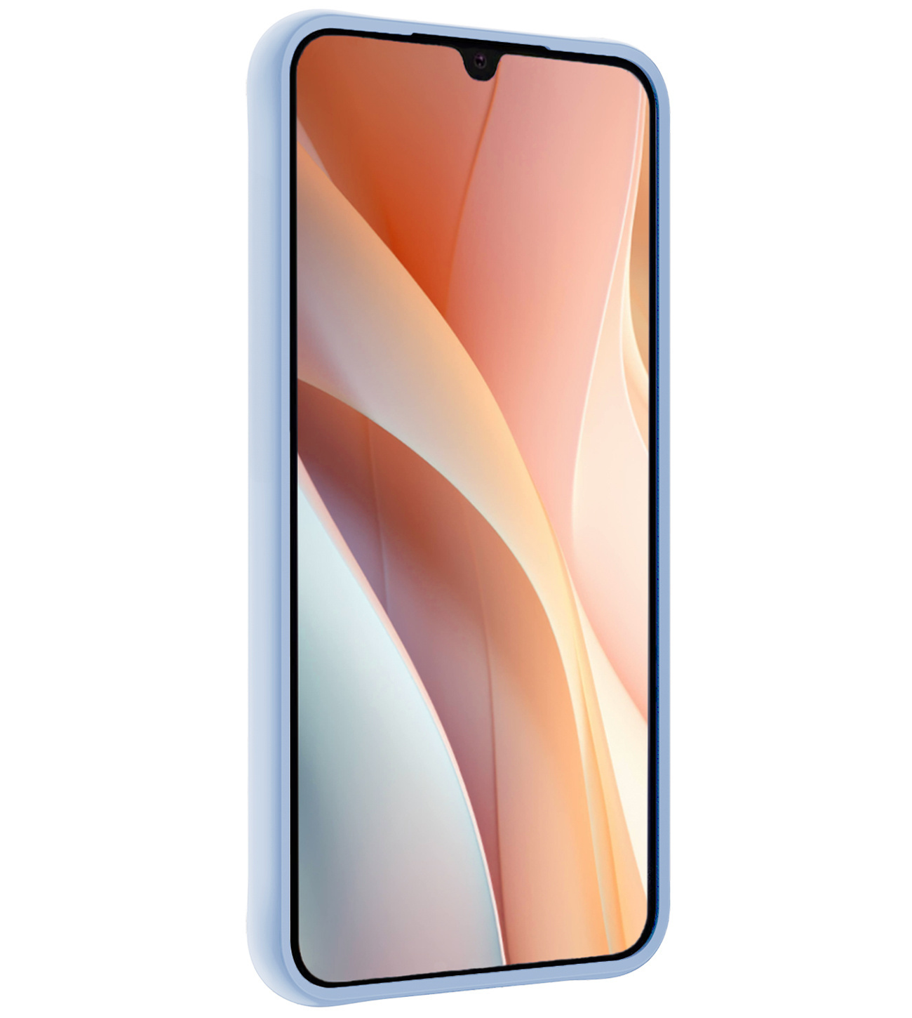 Nomfy Hoesje Geschikt voor Samsung A15 Hoesje Siliconen Cover Case Met 2x Screenprotector - Hoes Geschikt voor Samsung Galaxy A15 Hoes Back Case - Lichtblauw