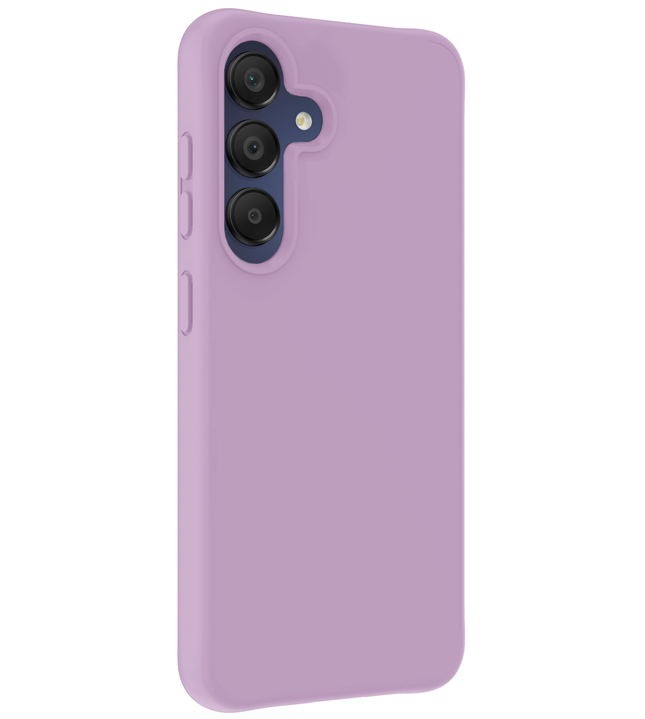 Nomfy Hoesje Geschikt voor Samsung A15 Hoesje Siliconen Cover Case Met 2x Screenprotector - Hoes Geschikt voor Samsung Galaxy A15 Hoes Back Case - Lila