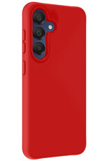 Nomfy Hoesje Geschikt voor Samsung A15 Hoesje Siliconen Cover Case Met 2x Screenprotector - Hoes Geschikt voor Samsung Galaxy A15 Hoes Back Case - Rood