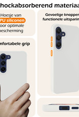 Nomfy Hoesje Geschikt voor Samsung A15 Hoesje Siliconen Cover Case Met 2x Screenprotector - Hoes Geschikt voor Samsung Galaxy A15 Hoes Back Case - Wit