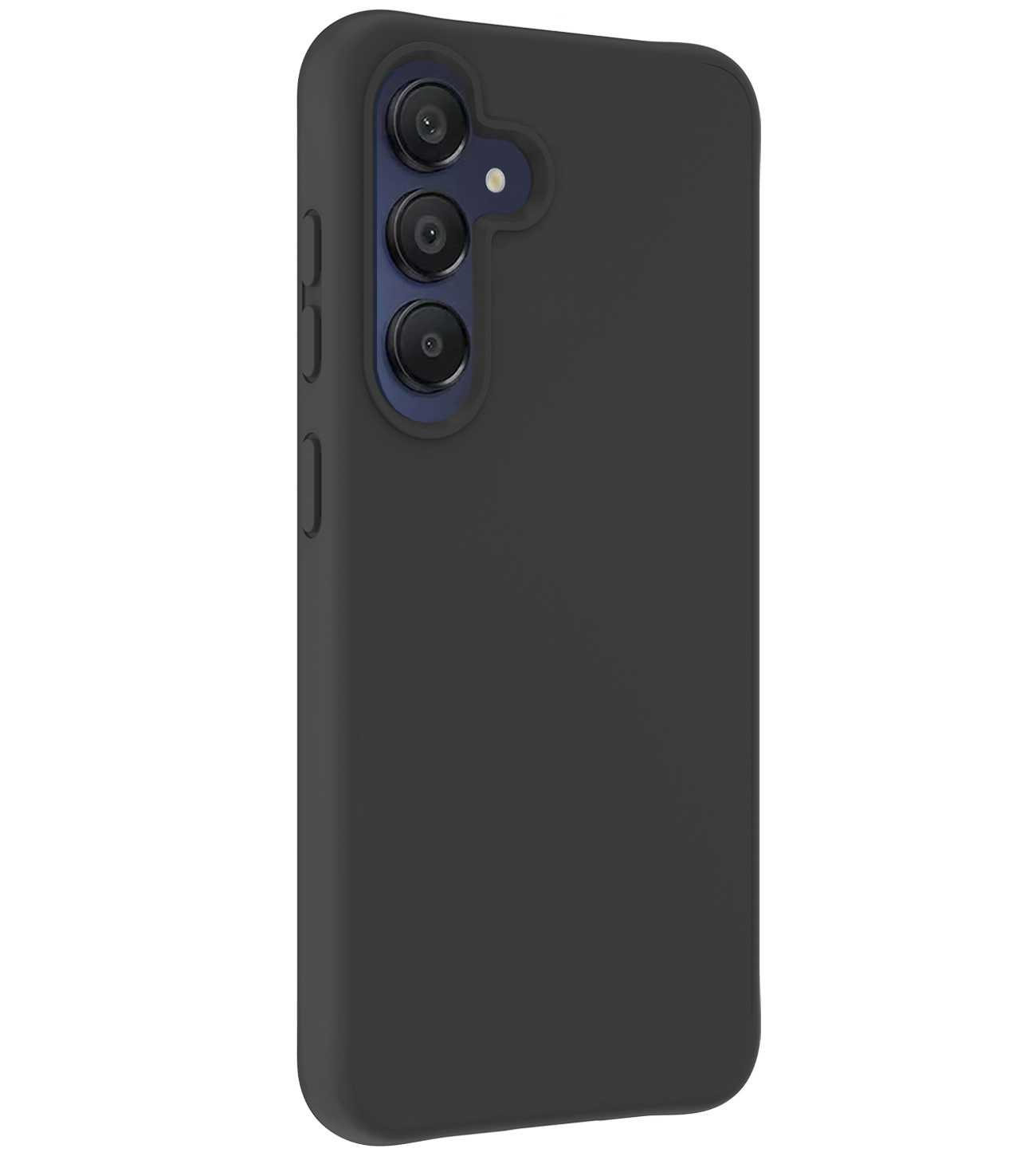 Nomfy Hoesje Geschikt voor Samsung A15 Hoesje Siliconen Cover Case Met 2x Screenprotector - Hoes Geschikt voor Samsung Galaxy A15 Hoes Back Case - Zwart