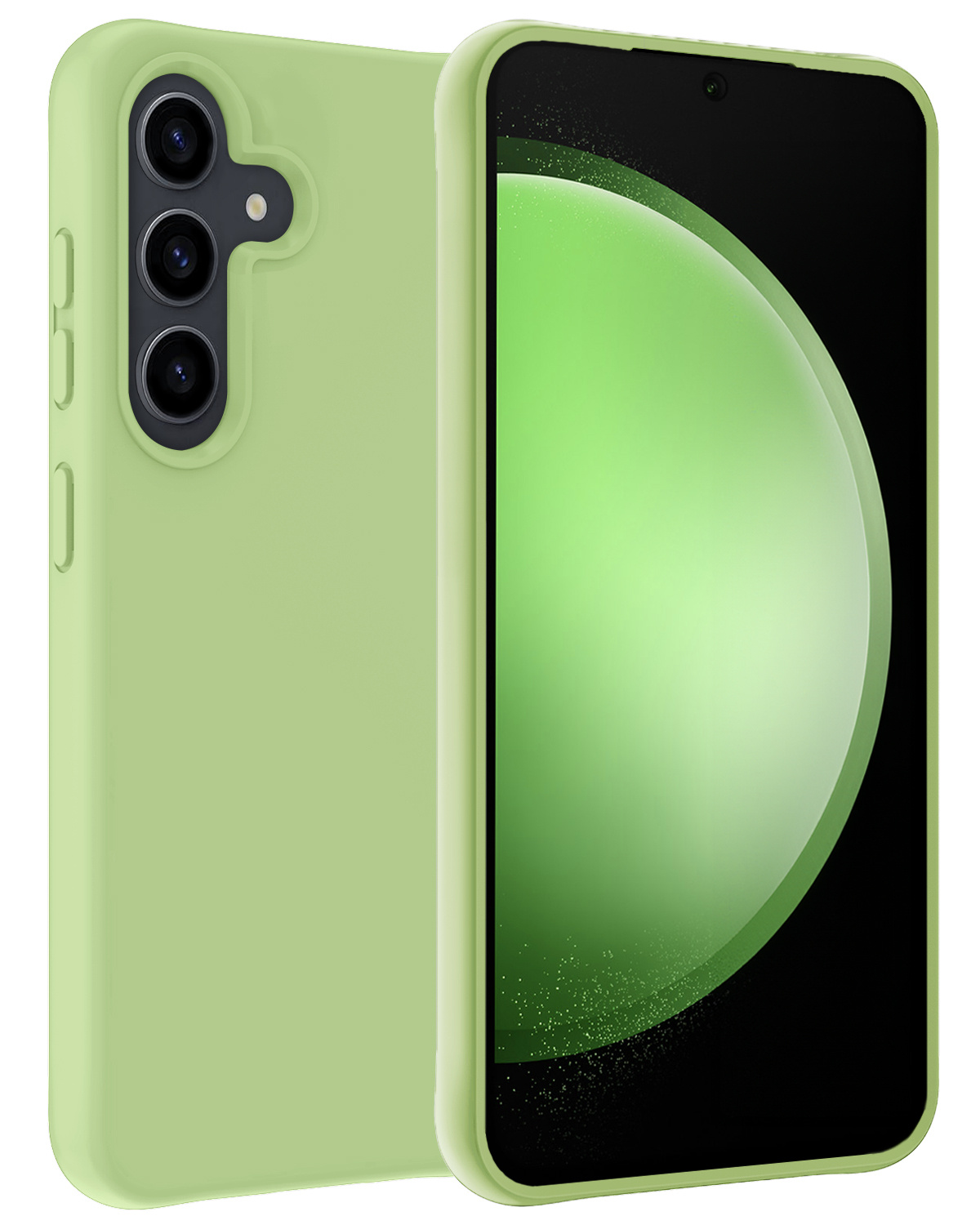 BASEY. Hoes Geschikt voor Samsung S23 FE Hoesje Siliconen Back Cover Case - Hoesje Geschikt voor Samsung Galaxy S23 FE Hoes Cover Hoesje - Groen