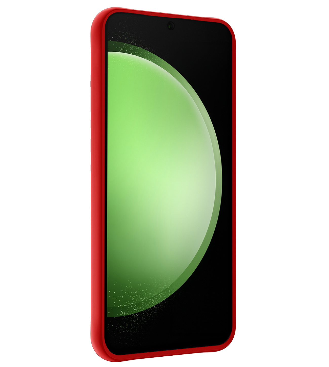 BASEY. Hoes Geschikt voor Samsung S23 FE Hoesje Siliconen Back Cover Case - Hoesje Geschikt voor Samsung Galaxy S23 FE Hoes Cover Hoesje - Rood