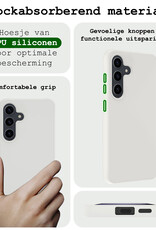BASEY. Hoes Geschikt voor Samsung S23 FE Hoesje Siliconen Back Cover Case - Hoesje Geschikt voor Samsung Galaxy S23 FE Hoes Cover Hoesje - Wit