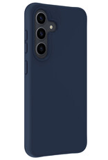 BASEY. Hoes Geschikt voor Samsung S23 FE Hoesje Siliconen Back Cover Case - Hoesje Geschikt voor Samsung Galaxy S23 FE Hoes Cover Hoesje - Donkerblauw - 2 Stuks