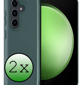 BASEY. BASEY. Samsung Galaxy S23 FE Hoesje Siliconen - Donkergroen - 2 PACK