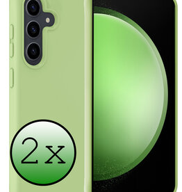 BASEY. BASEY. Samsung Galaxy S23 FE Hoesje Siliconen - Groen - 2 PACK