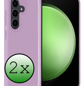 BASEY. BASEY. Samsung Galaxy S23 FE Hoesje Siliconen - Lila - 2 PACK